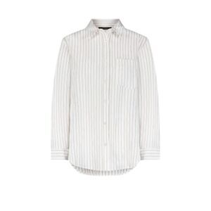 Mayson The Label Women's Stripped White Button Down Top